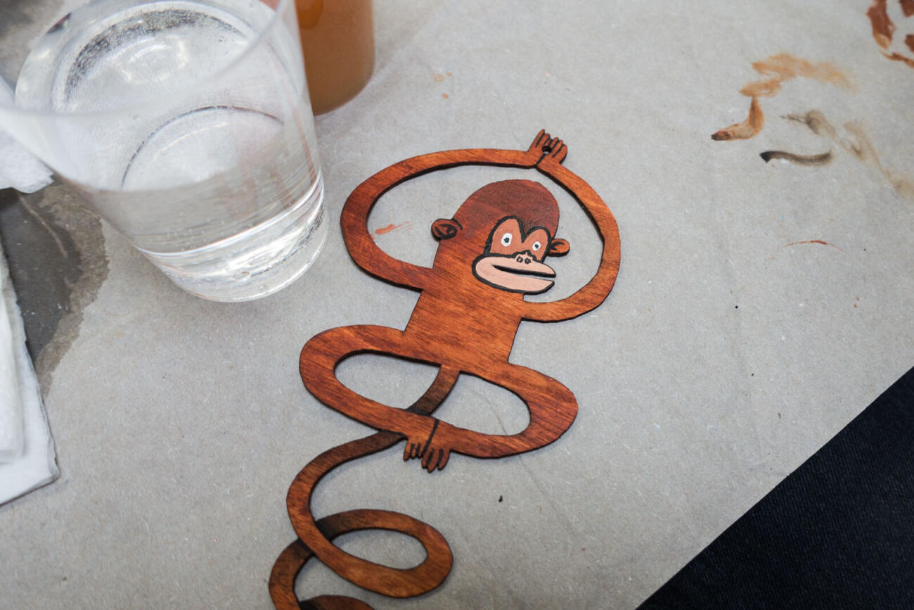 Ape after painting - Lasercut Baby Mobile