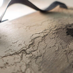 Lasercut Mars Sketchbook - Engraved topography of Gale crater on Mars by Robin Hanhart