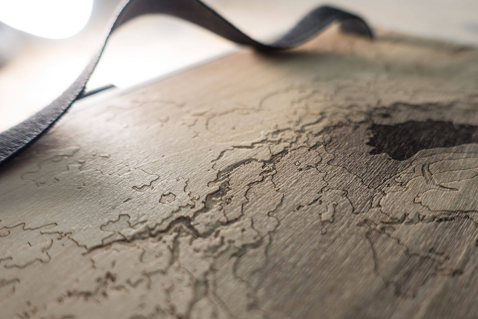 Lasercut Mars Sketchbook - Engraved topography of Gale crater on Mars by Robin Hanhart