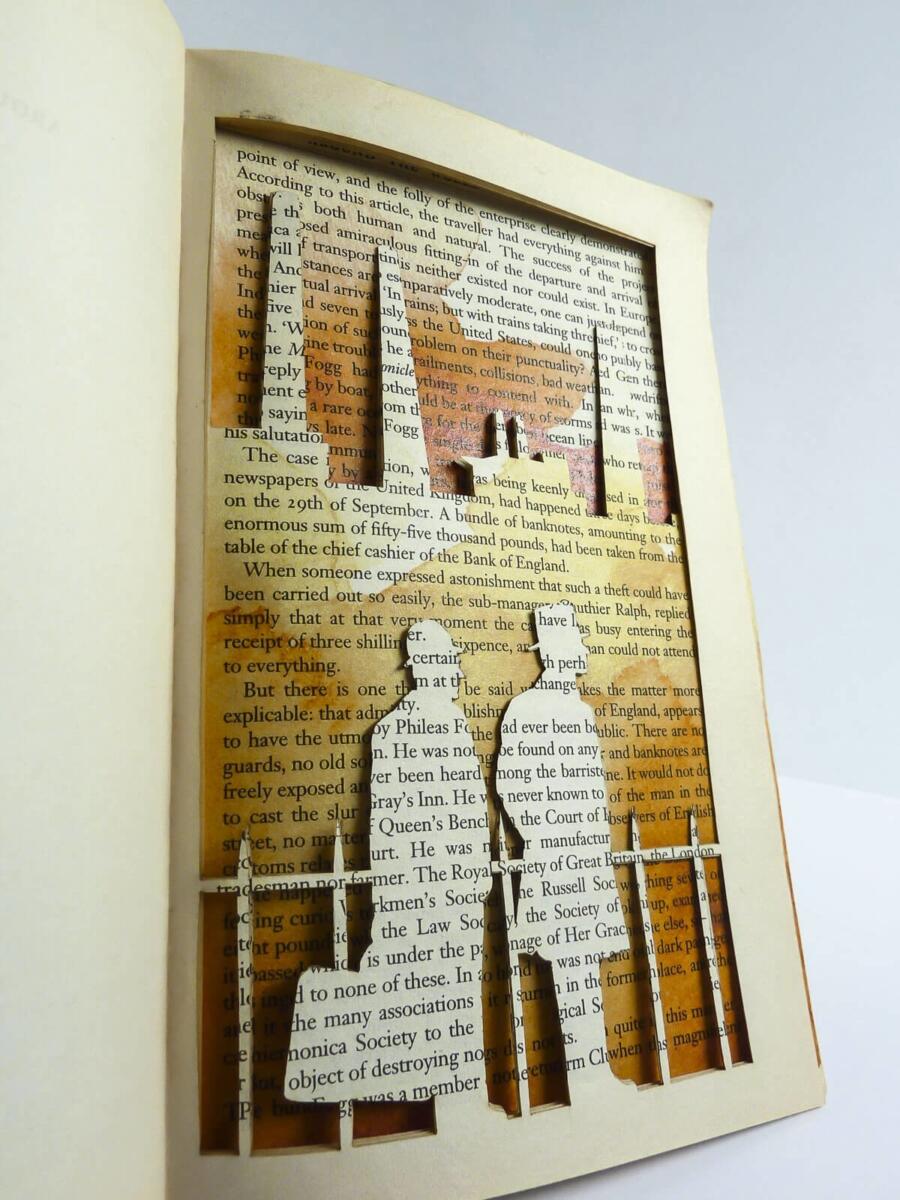 Lasercut Buch - In 80 Tagen um die Welt - London