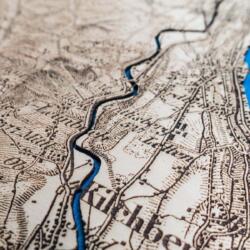 Dufour Map of Zurich 1944 - Laser engraved in Wood - Detail 4