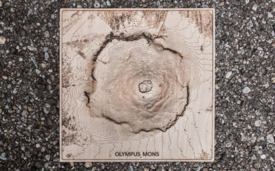 Mars Olympus Mons - Lasercut topografische Karte von Robin Hanhart