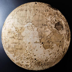 Topographic Map of the Moon Luna by Robin Hanhart