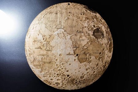 Topografische Karte vom Mond Lunar von Robin Hanhart