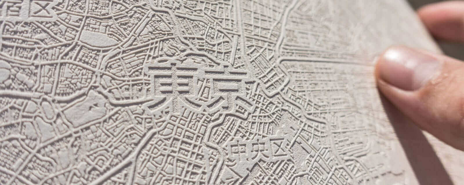 Papier Laser Gravur der Stadtkarte von Tokio, Japan.